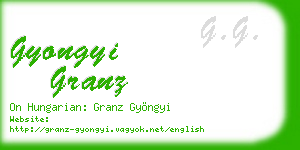 gyongyi granz business card